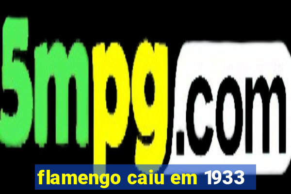 flamengo caiu em 1933